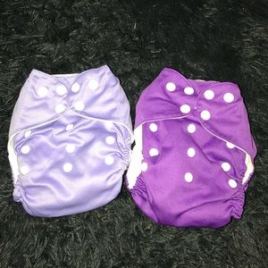 Two cloth diapers